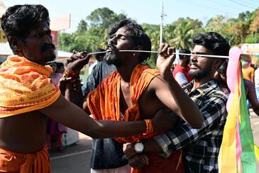 Rite de transpercement, Kerala © Etienne Pierart.